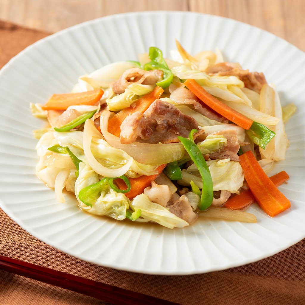 粉末鶏節中華だし調理例野菜炒め