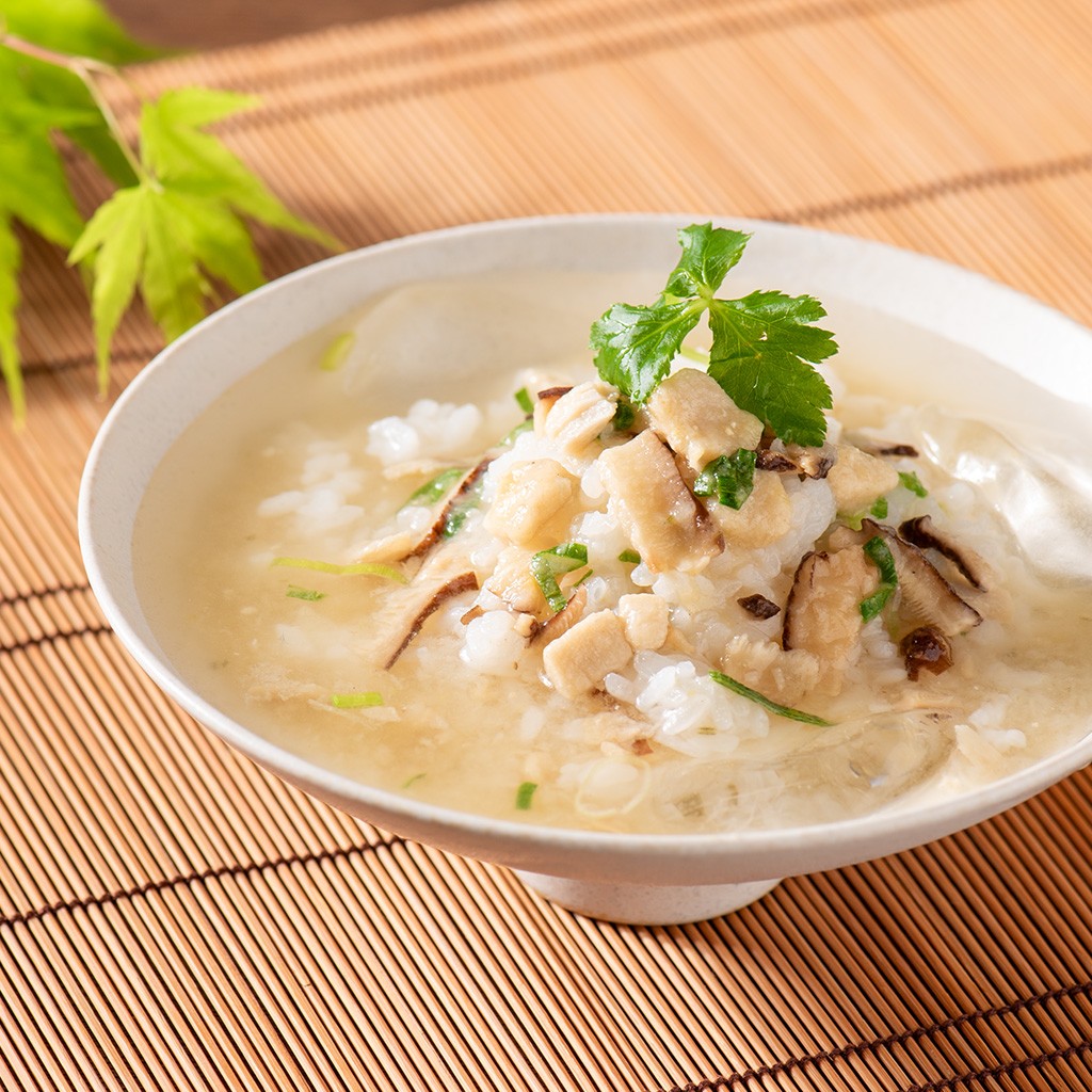 冷やしだし茶漬け鶏飯風