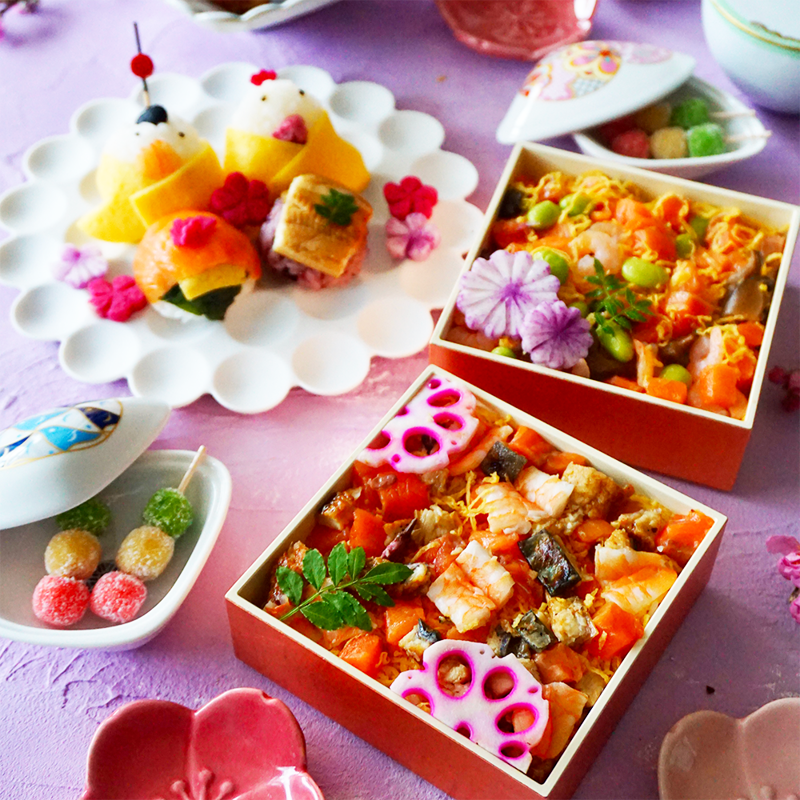 春を感じる桃の節句 ひなまつり 限定商品販売開始 わさび葉寿しうめもり 旅する久世福e商店